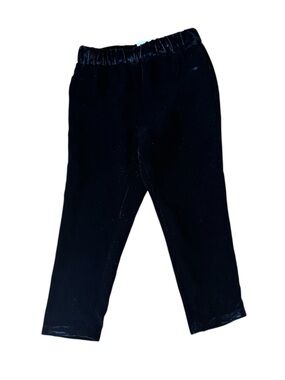 Bonpoint Silk Blend Kids Girls 4 Black Velvet Pants Elastic Waist